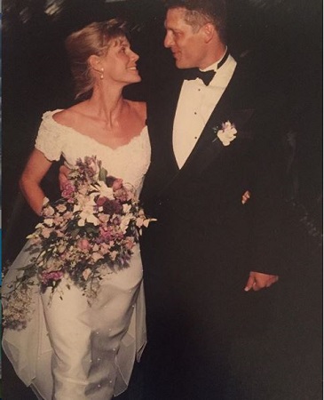 Clancy Brown with his wife Jeanne Johnson at their wedding